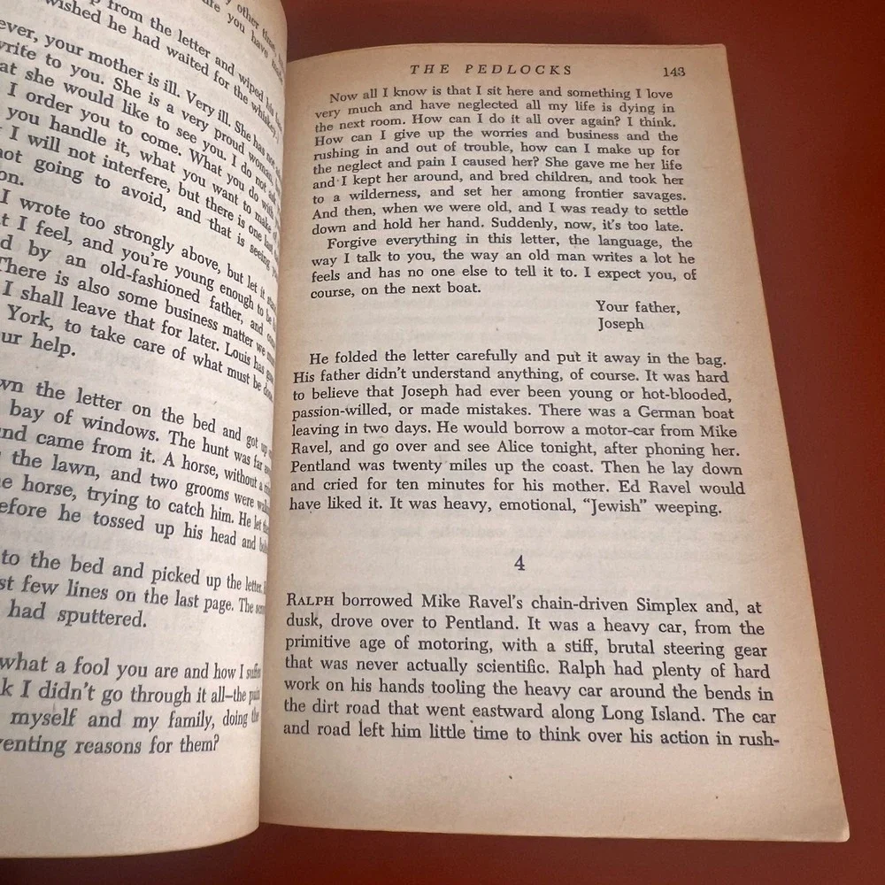 The Pedlocks Stephen Longstreet 1953 Cardinal Edition Vintage Paperback C-98